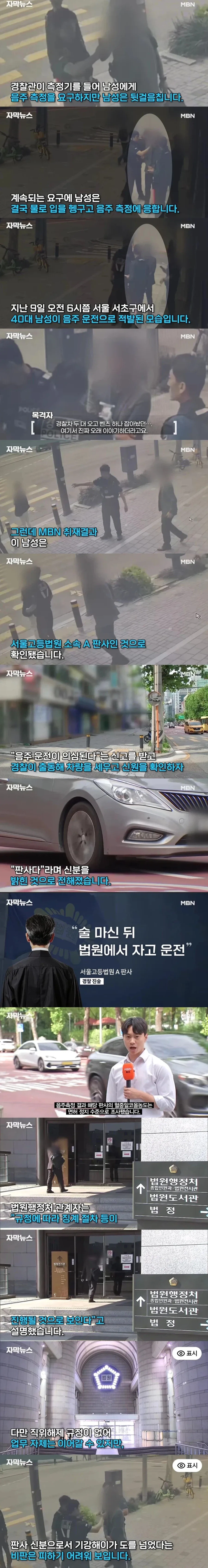 음주운전 잡고보니 현직 고등법원 판사