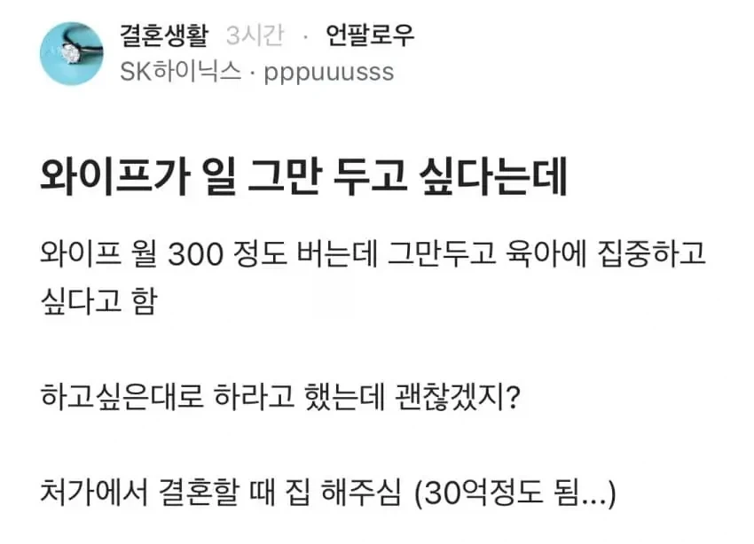 일 그만두려는 와이프때문에 고민인 블라인.jpg