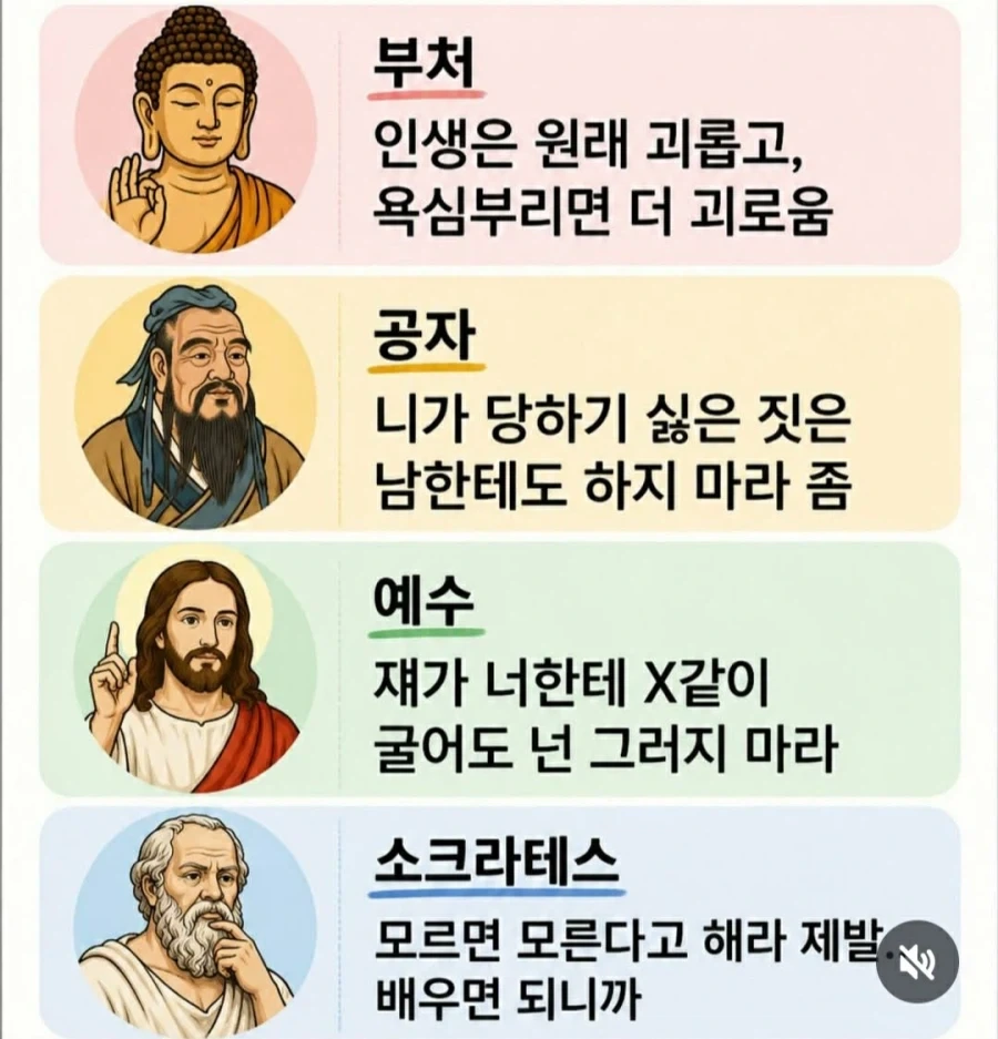 세계4대성인 일침