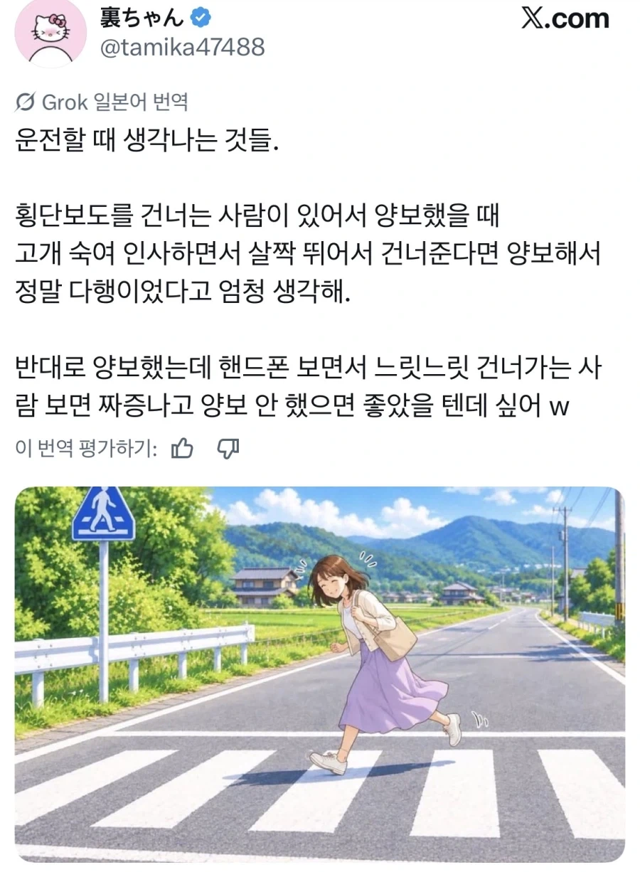 횡단보도 초록불이라고 천천히 걷는 무개념 보행자들.jpg - 이미지 2