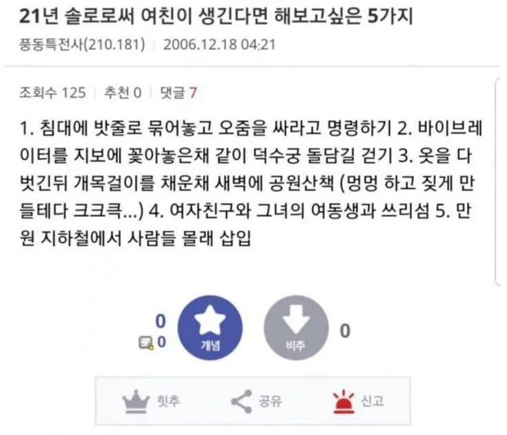 21년 솔로의 성적 판타지