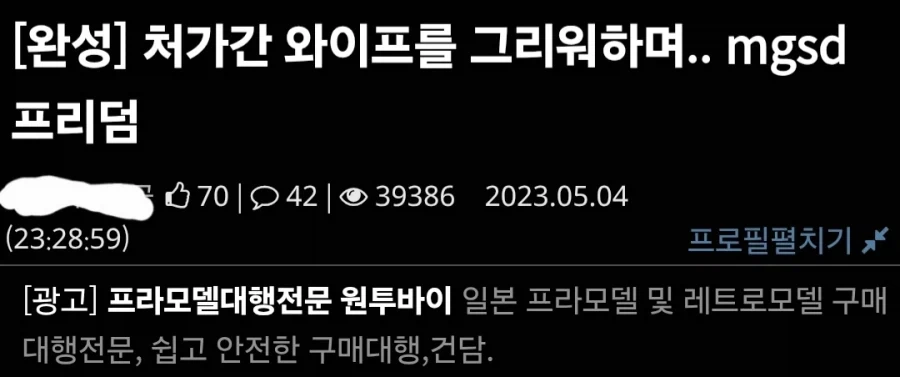 와이프를 처가에 보내고 쓸쓸해서 만든것