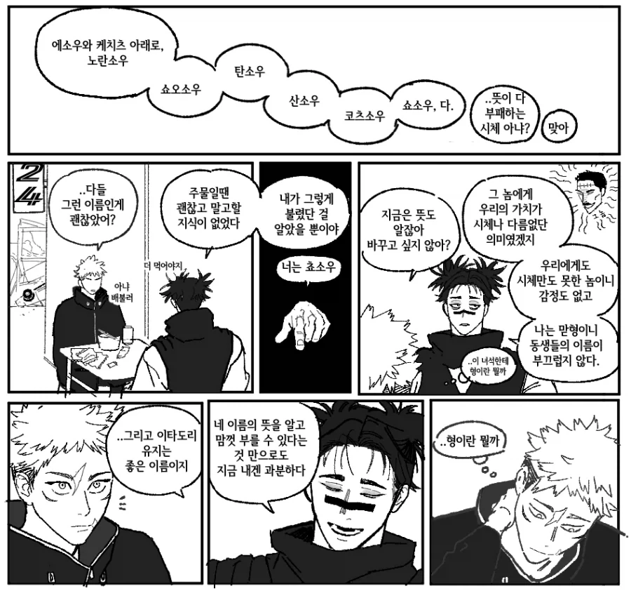주술회전) 이름에 대한 쵸소우 형의 생각