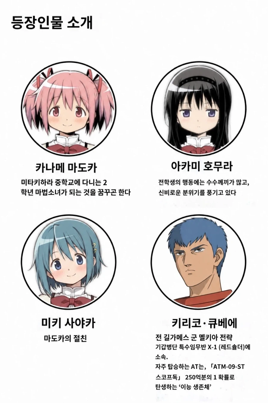 마도카마기카 대충 쓴 인물소개