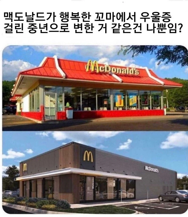 현대화로 우울증에 걸려버린 맥도날드 눈나.comic