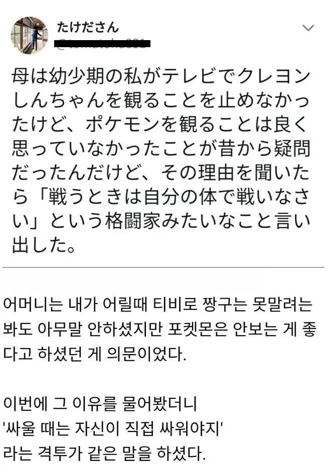 포켓몬이 못마땅한 엄마