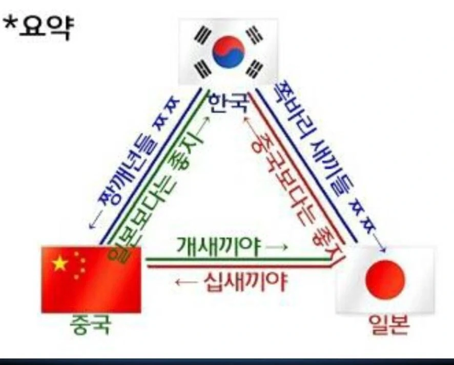 한중일 관계 한장 요약