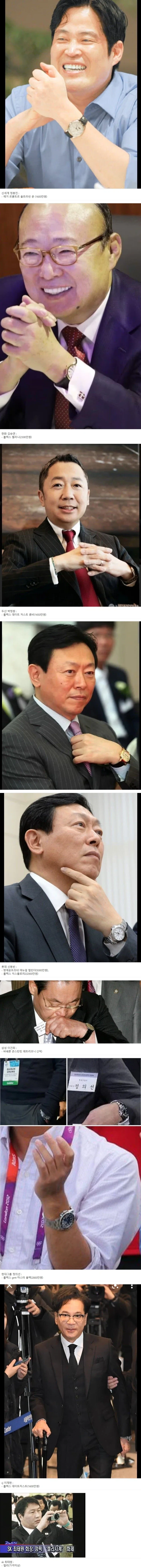 한국 재벌들이 착용한 손목시계.jpg