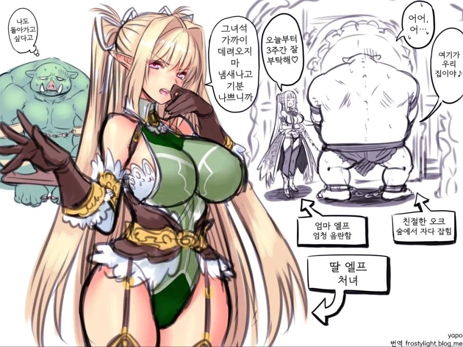엘프에게 팔린 오크노예