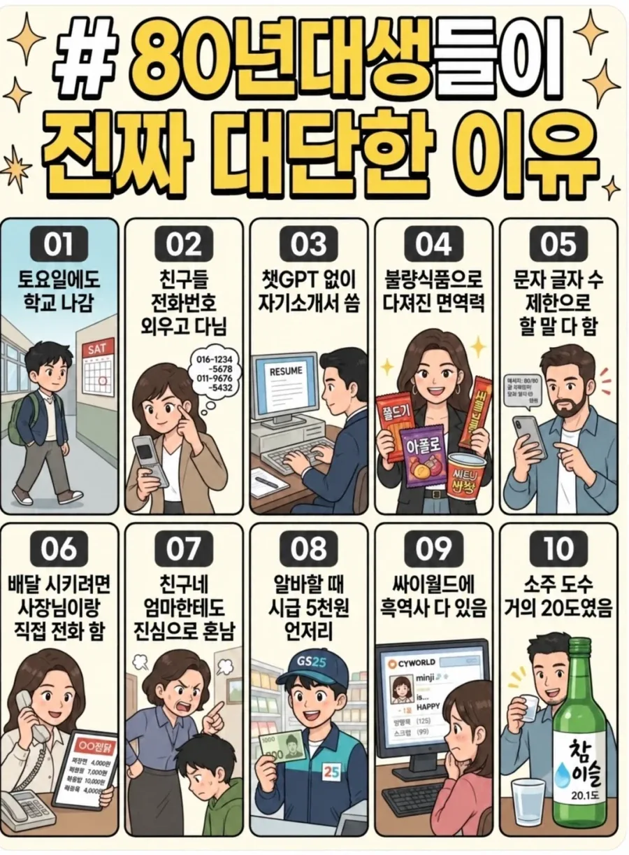 80년대생들이 진짜 대단한 이유 ㄷㄷㄷ;;