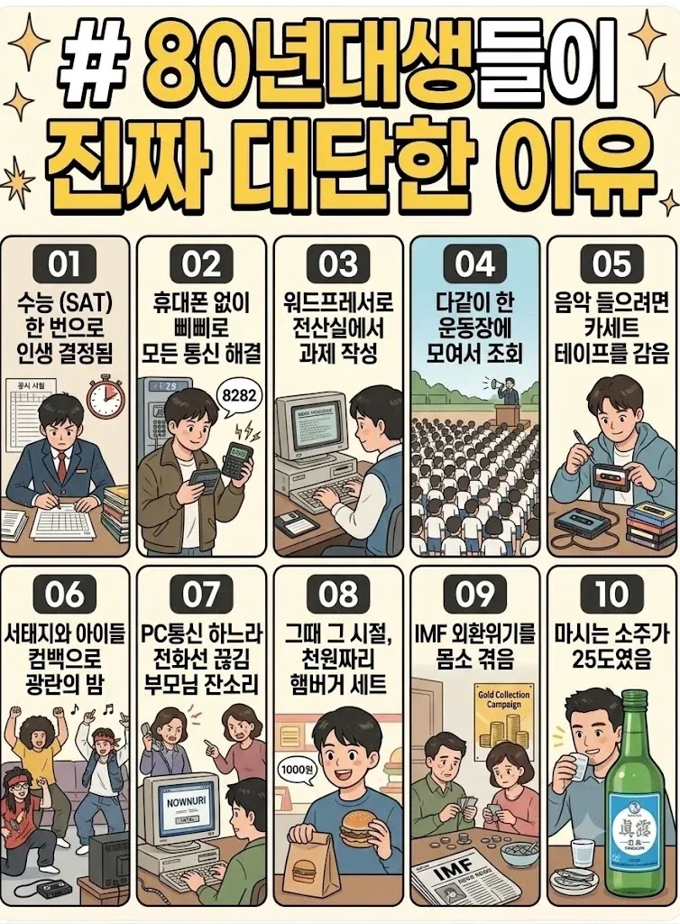 80년대생들이 진짜 대단한 이유..