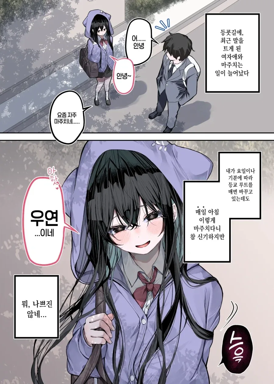 우연히 자주 마주치게 되는 여자애 만화