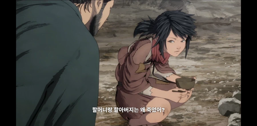 귀무자) 가족을 잃은 고아를 달래주는 무사시 - 이미지 2
