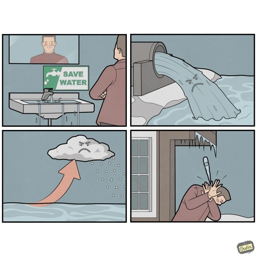 물을 낭비하면 일어나는 일