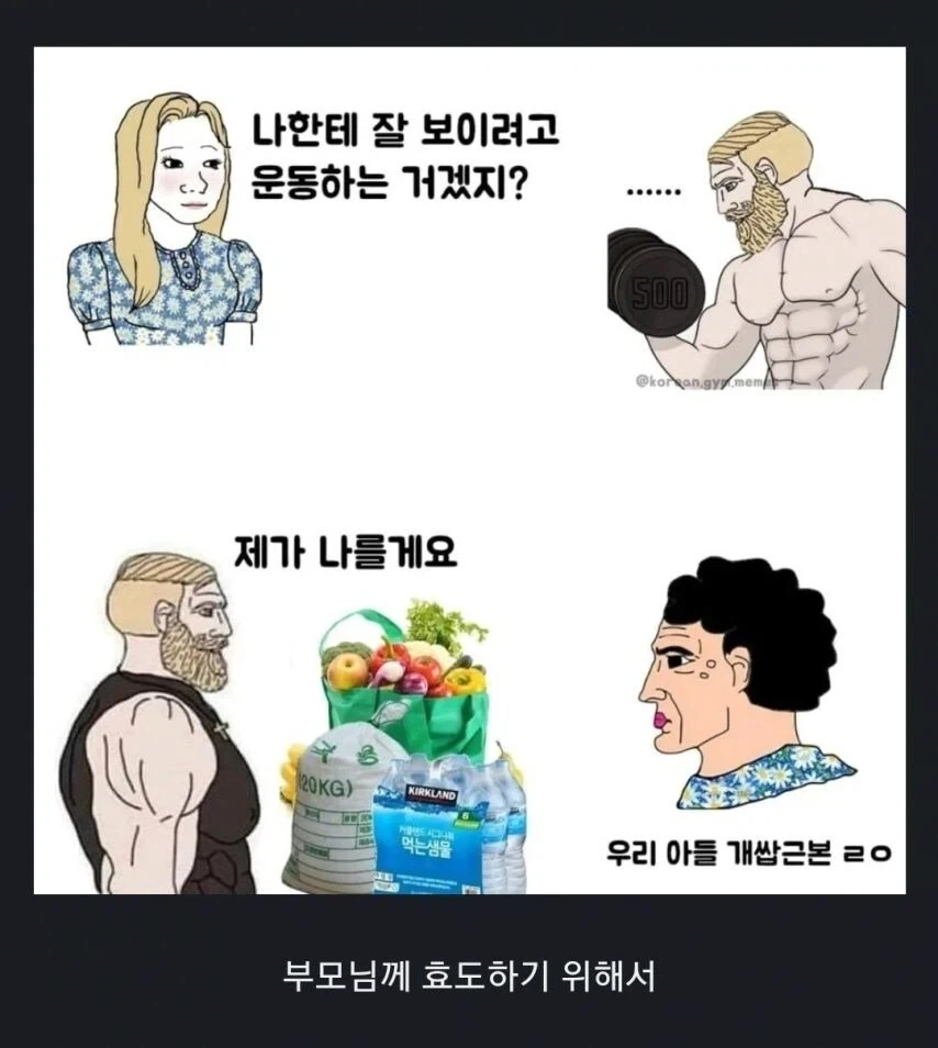 남자들이 헬스 하는 이유