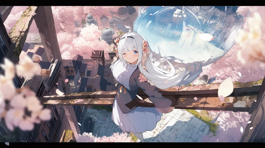 ai) 벚꽃을 주제로 그림 뽑아보기 - 이미지 5
