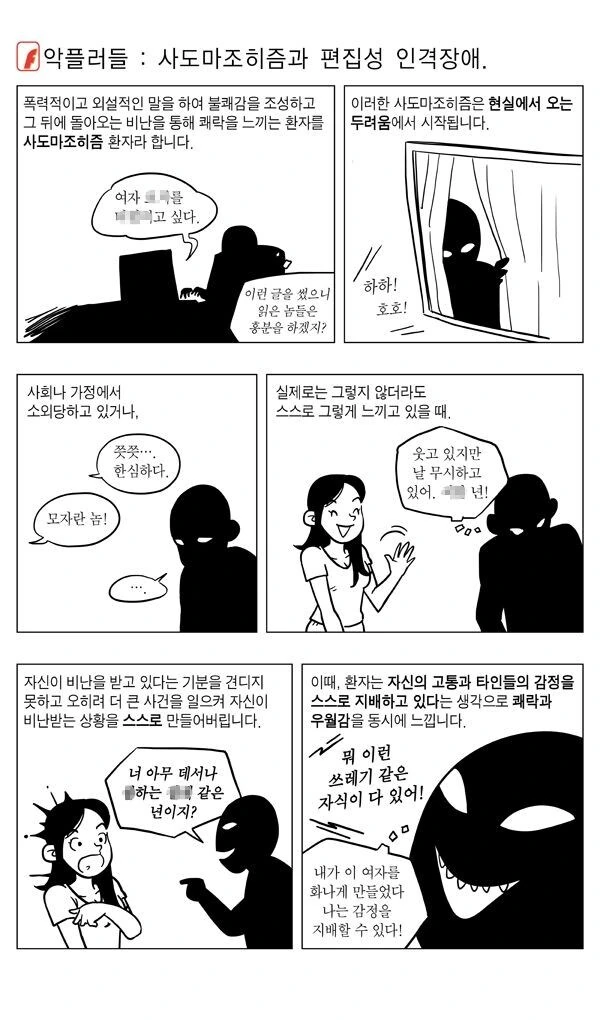 사도마조히즘과 편집성 인격장애 만화