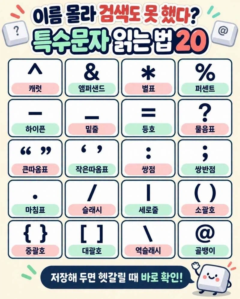 특수문자 읽는 법 20