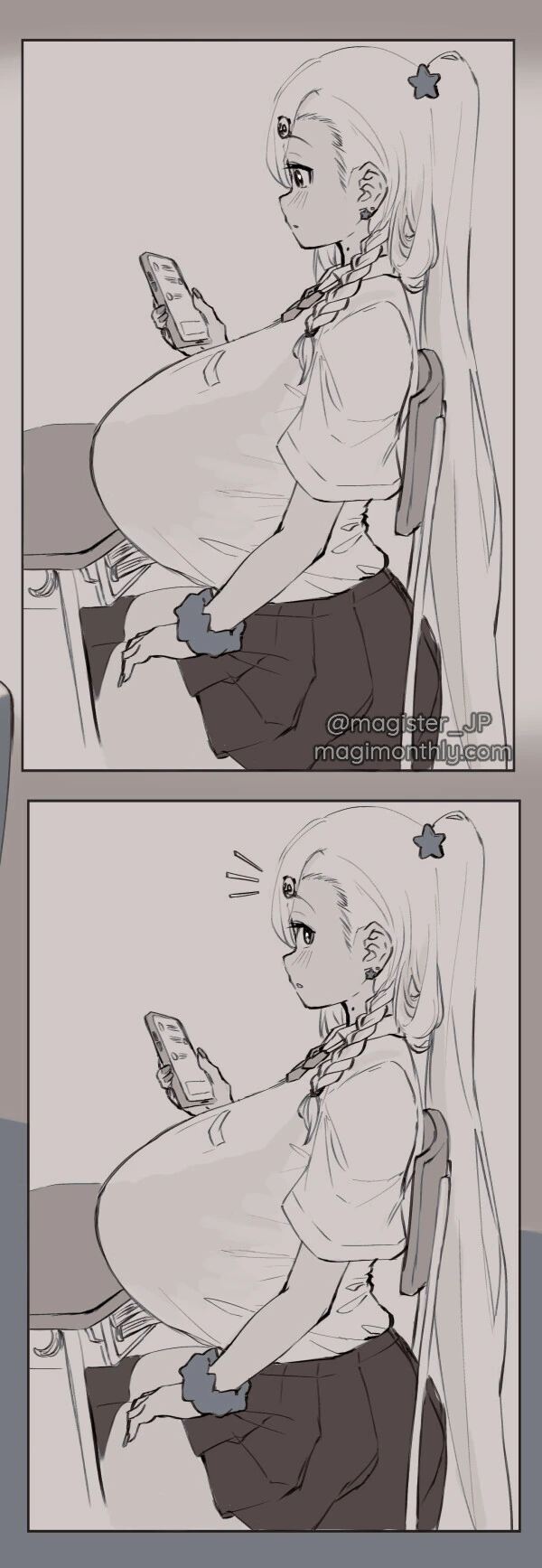 몰래 ㅅㅇ 보여주는 갸루.manga