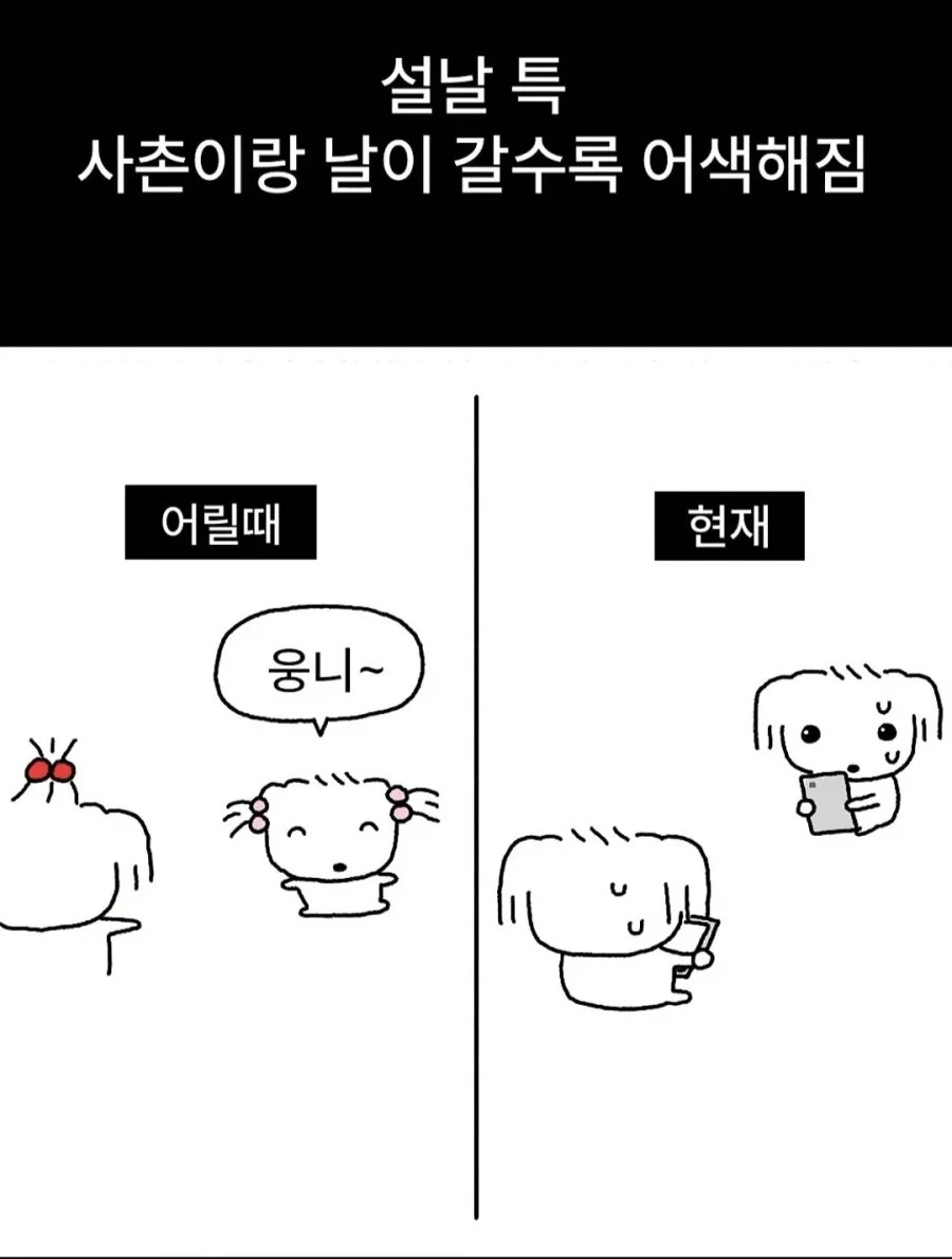 사촌관계 특징 클수록 어색해짐
