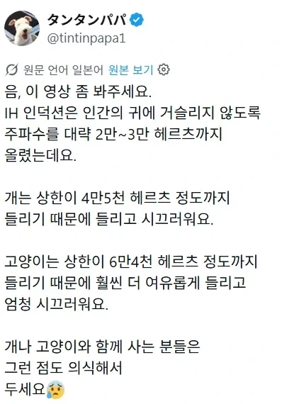 강아지 고양이 키우는애들 인덕션 써?.