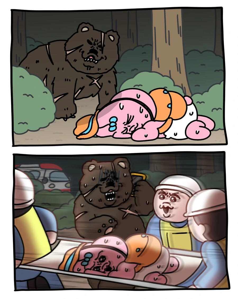 곰이 나타났다! 빨리 죽은 척 해!.manhwa