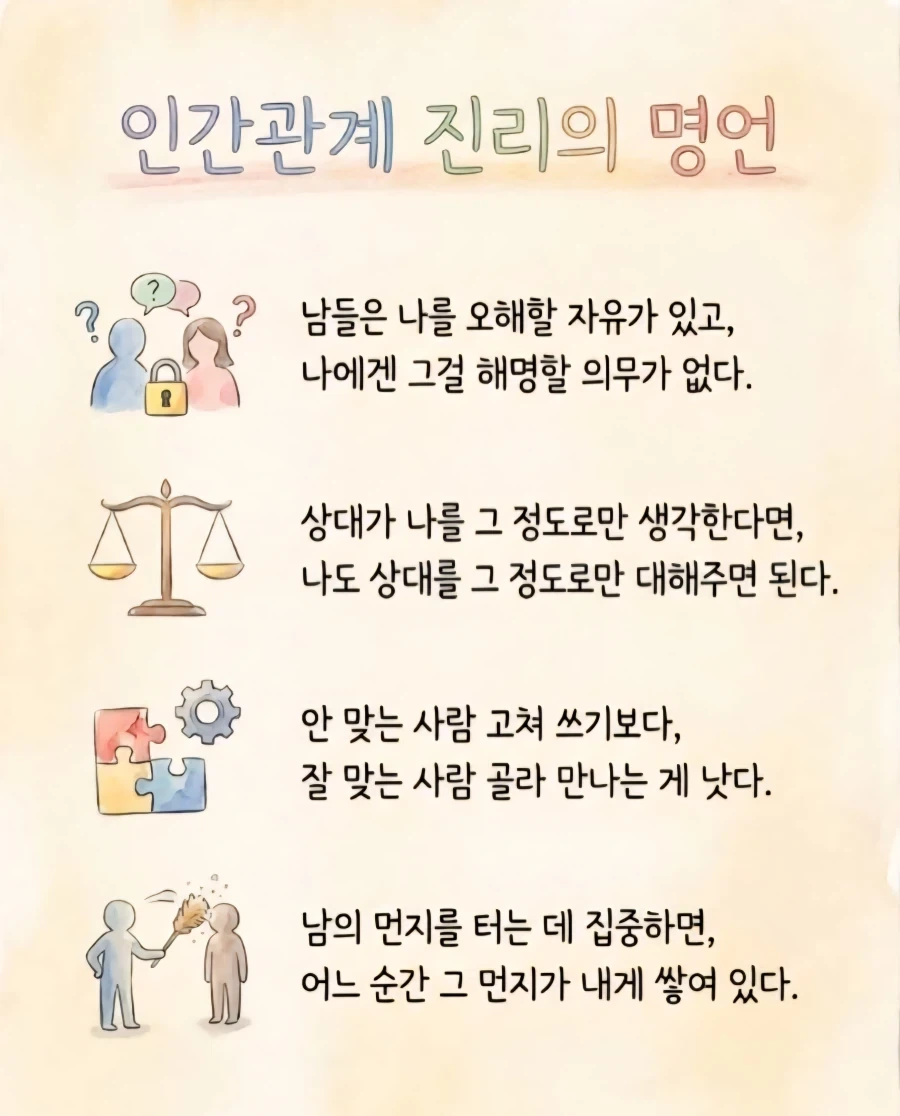 인간관계 진리의 명언