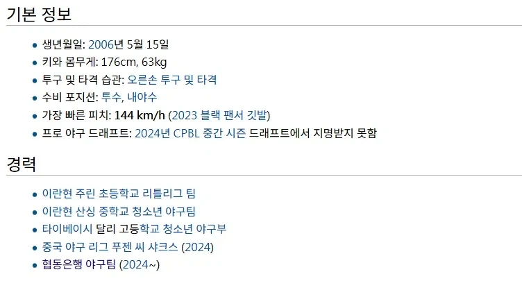 대만 야구 대표팀, "왕옌청 대신 생소한 투수를 한국전 선발로 내겠다" - 이미지 2
