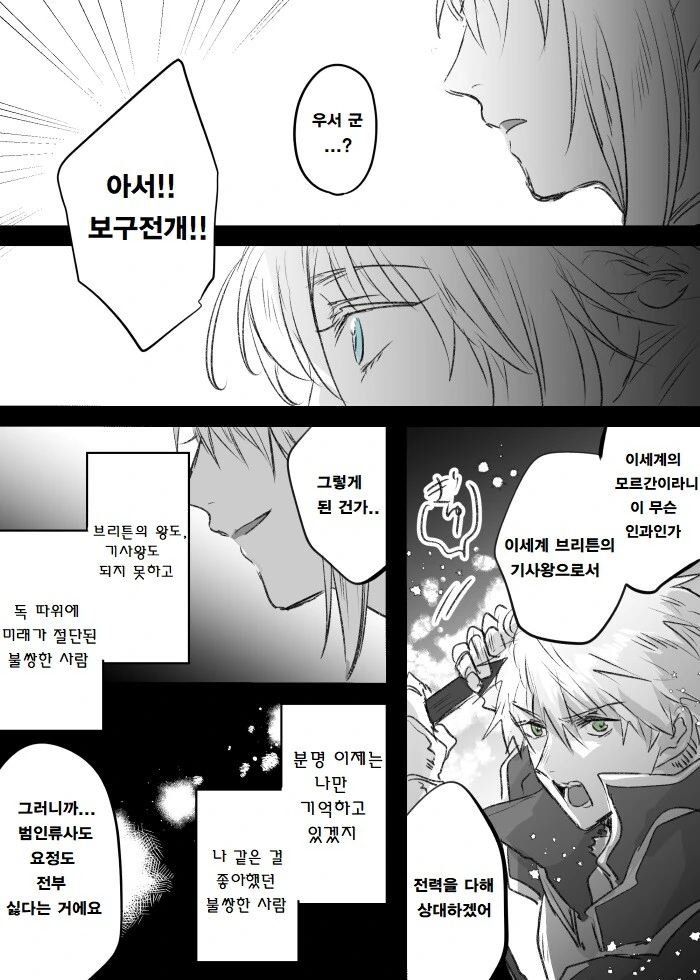 [페그오] 아서를 데리고 모르간과 싸우는 만화.manwha - 이미지 3