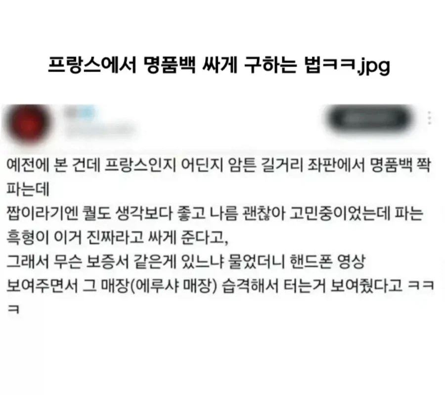 프랑스애서 명품 싸게 구하는법