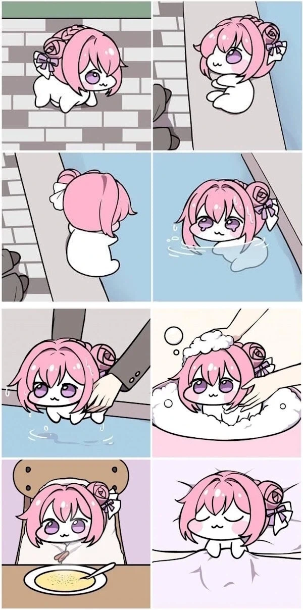 물에 빠진 도로롱