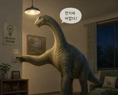 님드랔ㅋㅋㅋ 전기를 아끼는 공룡이 뭔지 아세옄ㅋㅋㅋ