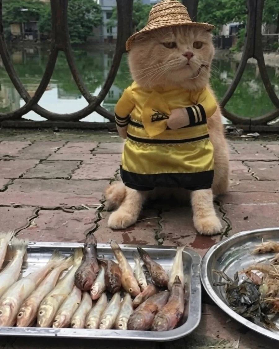 베트남에서 핫했던, 생선가게 고양이 .jpg - 이미지 3