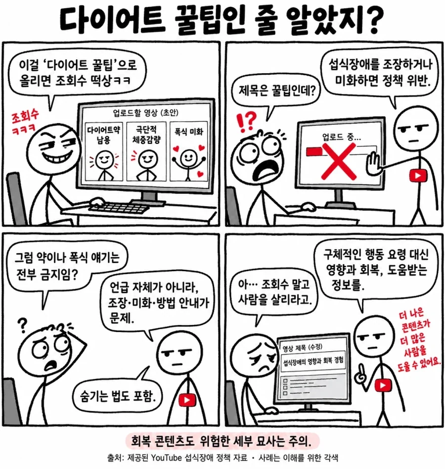 유튜브 "폭식, 섭식장애 콘텐츠는 밴" - 이미지 2