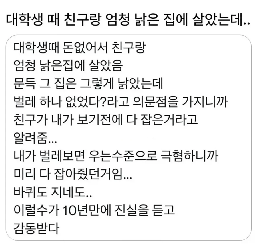 친구랑 낡은 집에 살았는데.jpg