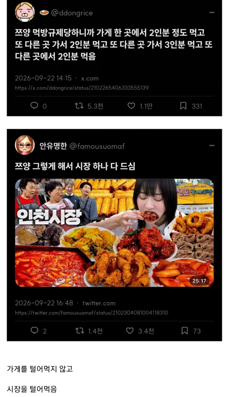 대식 컨텐츠가 막히자 노선을 바꾼 쯔양