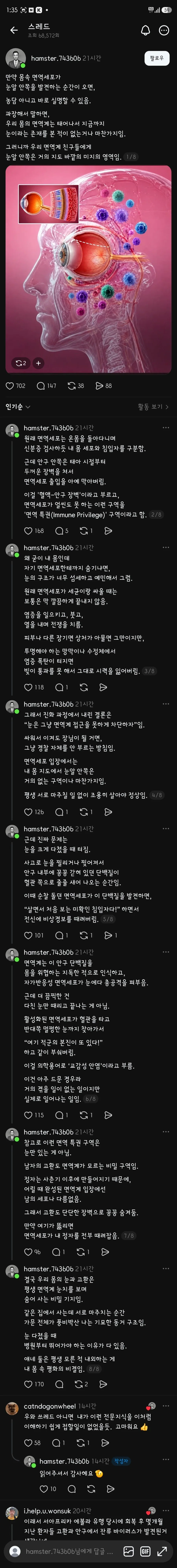 눈과 면역세포