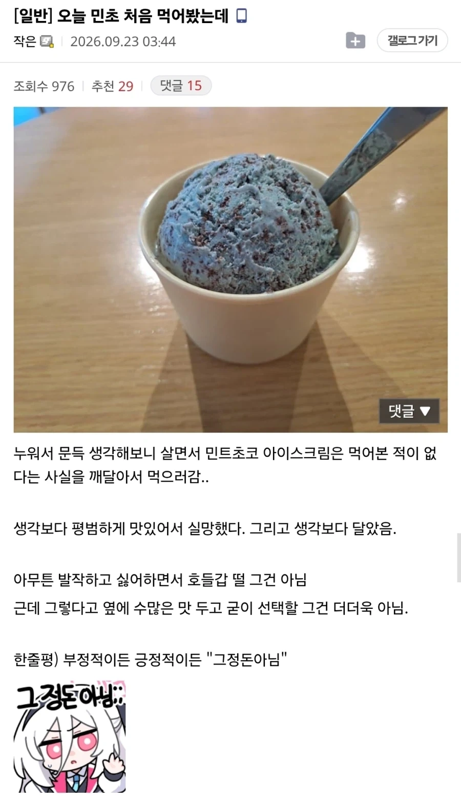 민트초코 난생 처음으로 먹어본 소감.jpg