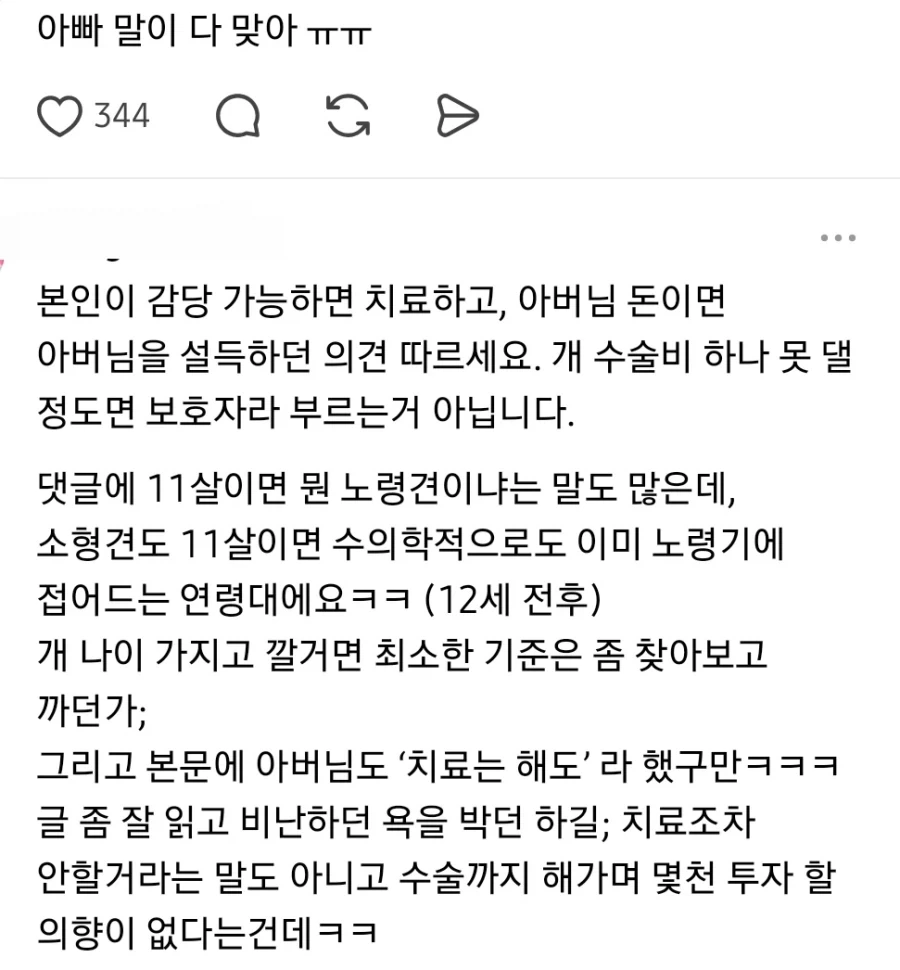 노견 수천만원드는 수술은 안시킨다는 아버지.jpg - 이미지 4