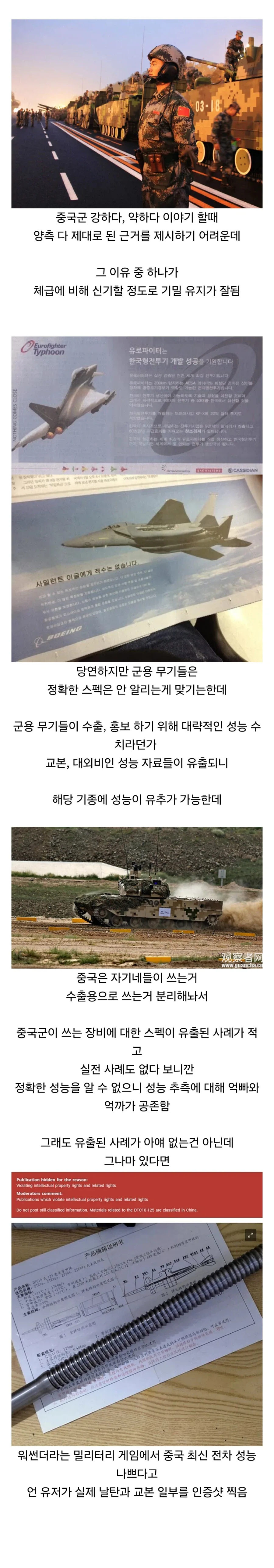 중국 무기 스펙 측정이 어려운 이유