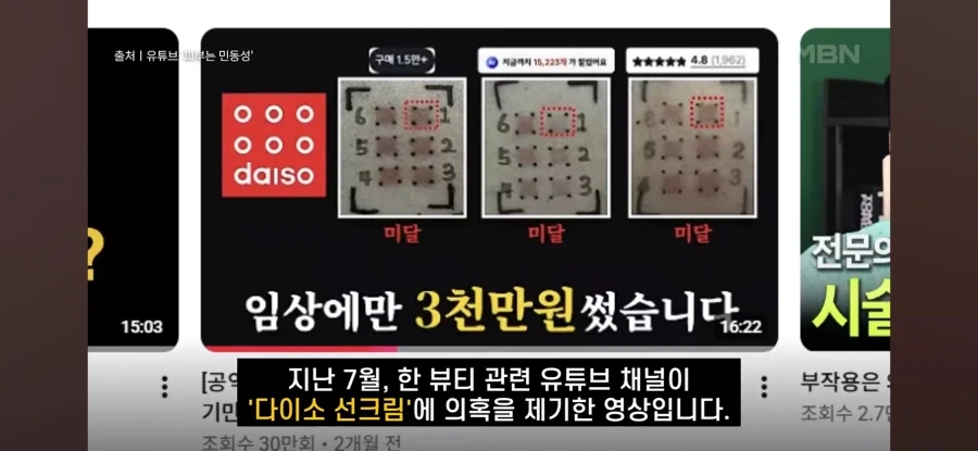 다이소 상대로 막고라 걸었던 뷰티 유튜버