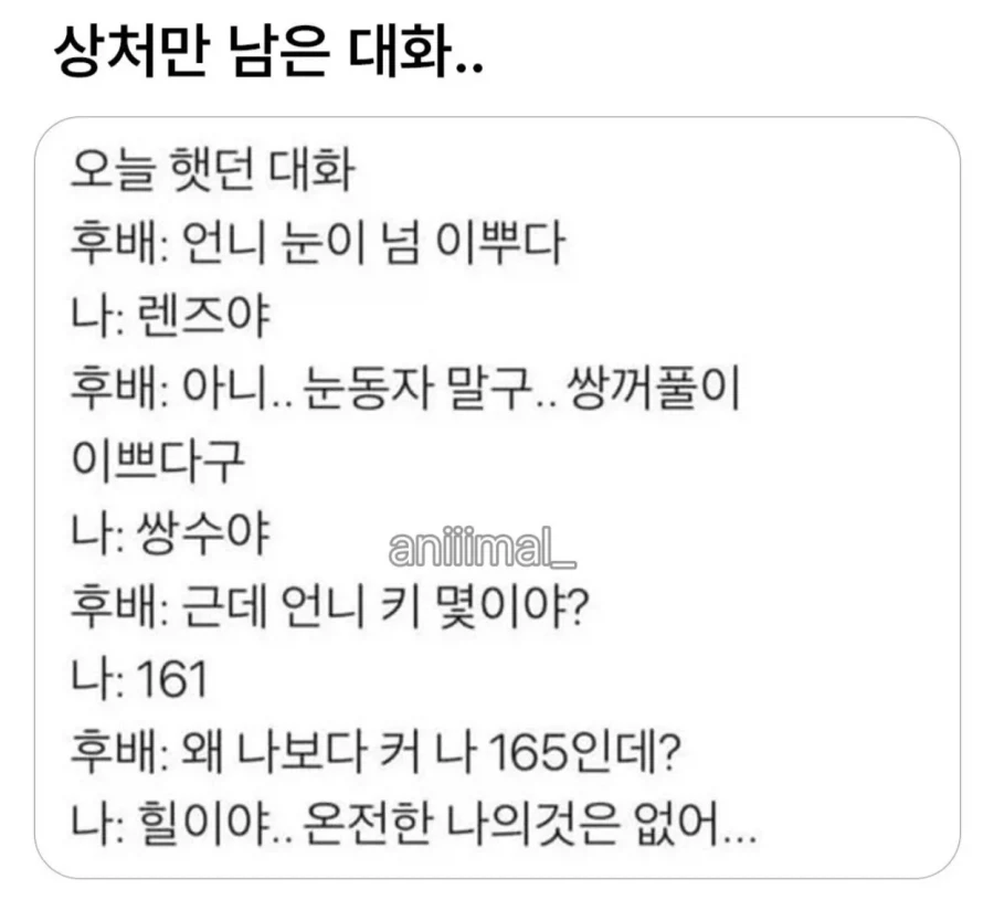 상처만 남은 대화.