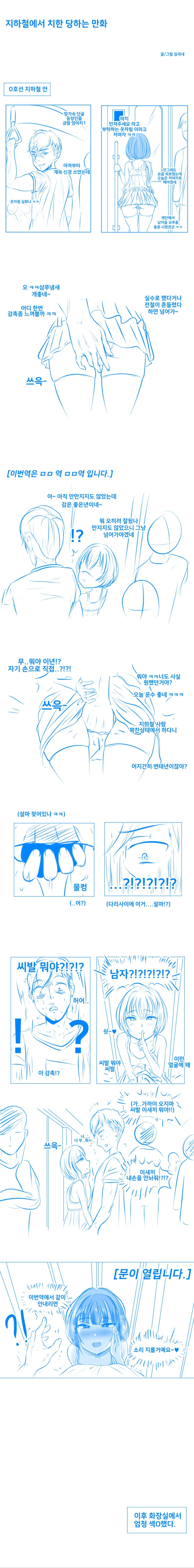 지하철에서 치한당하는 만화.manhwa