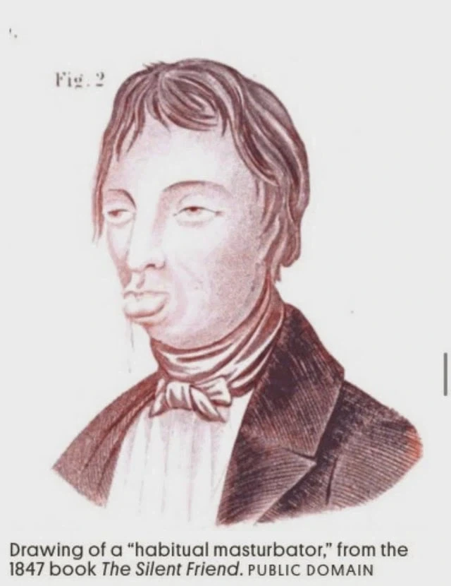 1847년 책에 실린 "습관적 자위행위자" 그림.