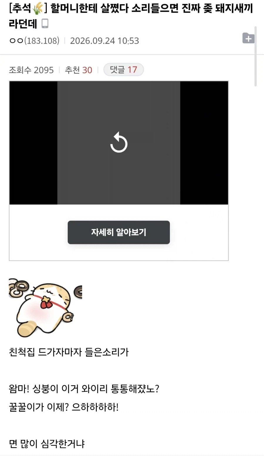 할머니한테 들으면 안되는말을 들은 디시인.jpg