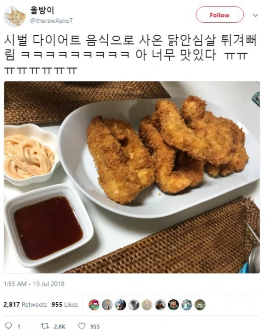 헬스 트레이너 : 닭가슴살은 다이어트에 매우 도움이..