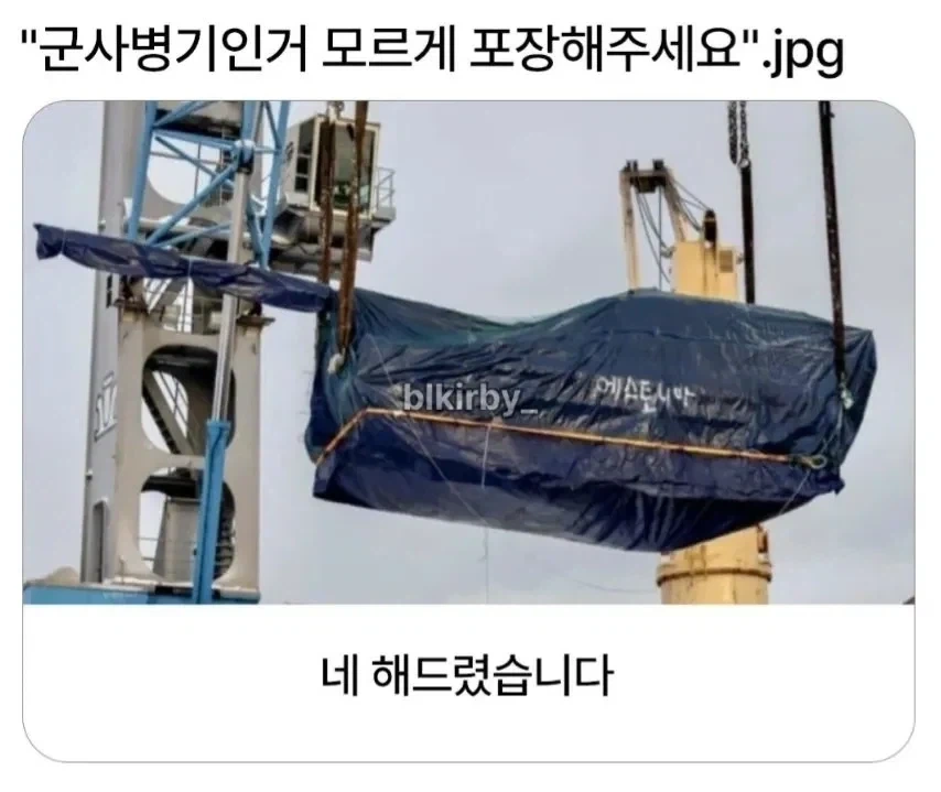 군사기밀이라 티안나게 해주세요
