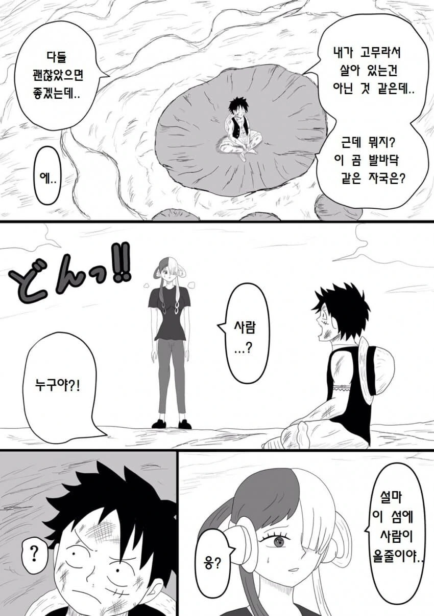 원피스) 루피가 잘못된 섬에 떨어진 만화 - 이미지 2