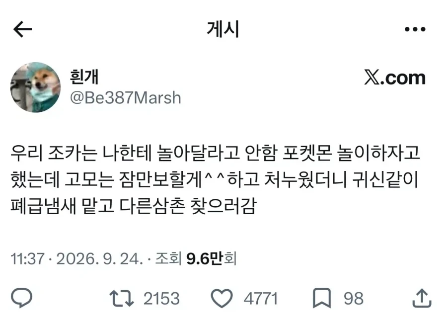 폐급 아빠혈육을 단념한 조카