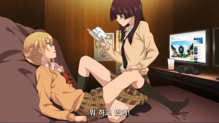 추석 한가위 미소녀 백합 가위질 특집